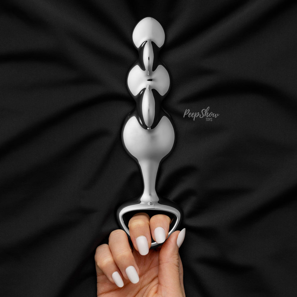 Njoy Disco 316 Stainless Steel Beaded Dildo — official product photo